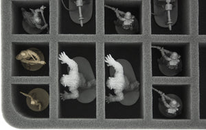 HS060IA05 60 mm półwymiarowa taca piankowa z 18 otworami do zastosowań w Wojnach Gwiezdnych Mini.