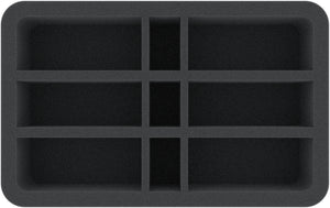 HSBI065BO 65 mm Half-Size foam tray with 9 compartments