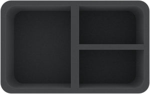 HSCR080BO Half-Size foam tray with 3 compartments