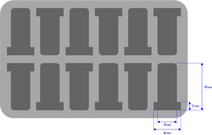 HSDT035BO 35 mm half-size Figure Foam Tray with 12 slots