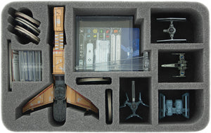 Feldherr Magnetic Box blue for Star Wars X-WING Hounds Tooth and 4 Ships