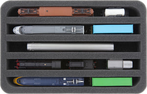 HSMELG040BO 40 mm Half-Size foam tray with 5 compartments