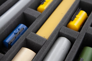 HSMELG040BO 40 mm Half-Size foam tray with 5 compartments