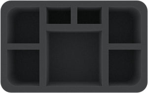 HSMEME080BO 80 mm Half-Size foam tray with 7 compartments