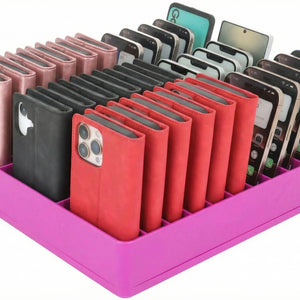 Feldherr Classroom Phone Caddy XL for Schools and Training Centers - 33 slots for large smartphones and flip cases