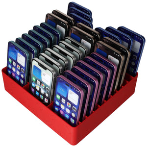 Feldherr class set of cell phone parking spaces for schools and training companies - space for up to 30 smartphones