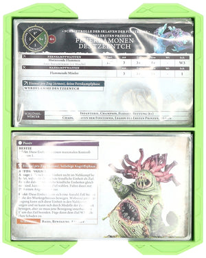 Feldherr Magnetic Box green for Warhammer Age of Sigmar: Warscroll Cards (70 x 121 mm) + Miniatures + Accessories