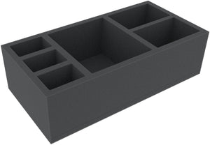 DKMEPT085BO 300 mm x 150 mm x 85 mm foam tray for board games - 6 compartments
