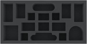 DKMEPV045BO 300 mm x 150 mm x 45 mm foam tray for board games - 16 compartments