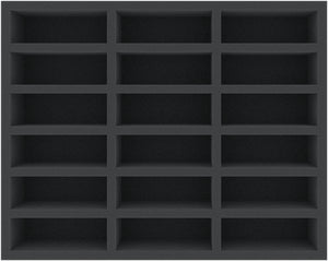 FSMEKT060BO 60 mm Full-Size foam tray with 18 compartments