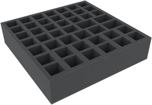 AFMEKR065BO 285 mm x 285 mm x 65 mm foam tray for board games - 45 compartments