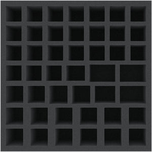 AFMEKR065BO 285 mm x 285 mm x 65 mm foam tray for board games - 45 compartments
