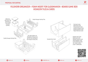Feldherr Organizer Insert + foam insert for Gloomhaven - board game box
