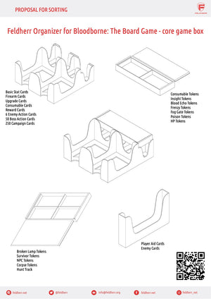 Feldherr foam set + Organizer Insert for Bloodborne: The Board Game - core game box