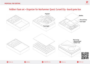 Feldherr foam set + Organizer Insert for Warhammer Quest: Cursed City - board game box
