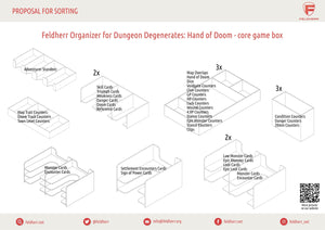 Feldherr Organizer Insert for Dungeon Degenerates: Hand of Doom - core game box