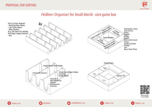 Feldherr Organizer Insert for Small World - core game box