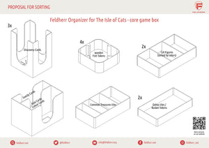 Feldherr Organizer Insert for The Isle of Cats - core game box