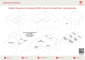 Feldherr Organizer Insert for HeroQuest (2021): Rise of the Dread Moon - board game box
