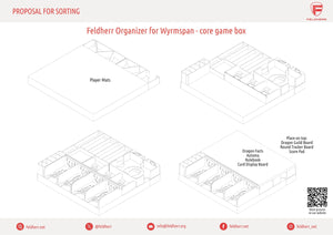 Feldherr Organizer insert for Wyrmspan - core game box