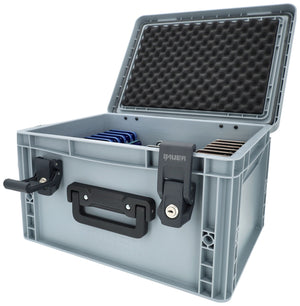 Feldherr premium cell phone oasis for schools Space for 34 smartphones, dustproof and splash-proof, with lock and handle