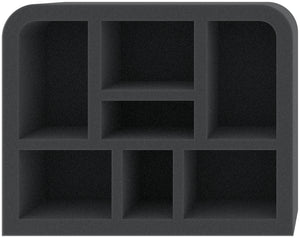 QSMFKR050BO 50 mm Quarter-Size Tacka do pianki z 7 przedziałami