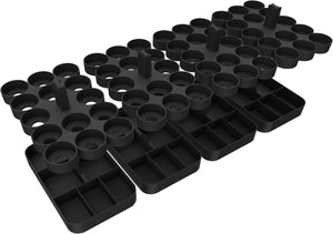 Feldherr paint racks + token trays for 4L Really Useful Boxes - 56 Citadel Paint Pots (12 ml) + game material