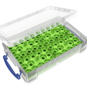 Feldherr paint racks + token trays for 4L Really Useful Boxes - 56 Citadel Paint Pots (12 ml) + game material