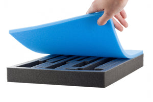 AABA020blue 500 mm x 250 mm x 20 mm kolorowa pianka do Shadowboard blue